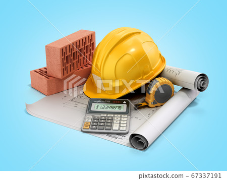 modern construction costing concept hard hat 67337191