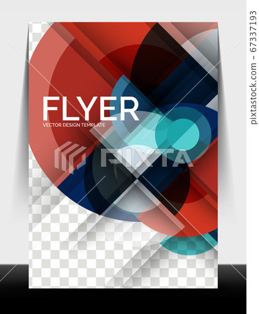 A4 flyer annual report circle design, vector background print template A4 flyer annual report circle design, vector background print template 67337193