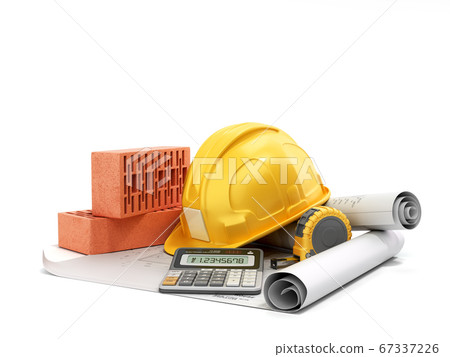 modern construction costing concept hard hat modern construction costing concept hard hat 67337226