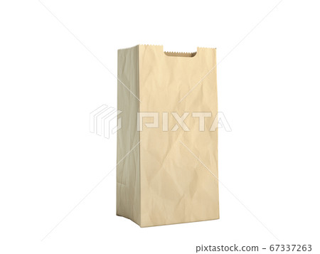 paper bag for products 3d render on a white no paper bag for products 3d render on a white no 67337263