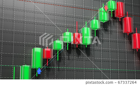 Business candle stick graph chart of stock market 67337264
