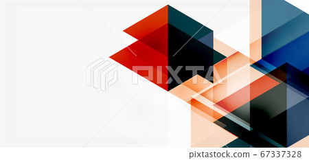 Geometric abstract background, mosaic triangle and hexagon shapes. Trendy abstract layout template for business or technology presentation, internet poster or web brochure cover, wallpaper Geometric abstract background, mosaic triangle and hexagon shapes. Trendy abstract layout template for business or technology presentation, internet poster or web brochure cover, wallpaper 67337328