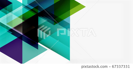 Geometric abstract background, mosaic triangle and hexagon shapes. Trendy abstract layout template for business or technology presentation, internet poster or web brochure cover, wallpaper Geometric abstract background, mosaic triangle and hexagon shapes. Trendy abstract layout template for business or technology presentation, internet poster or web brochure cover, wallpaper 67337331