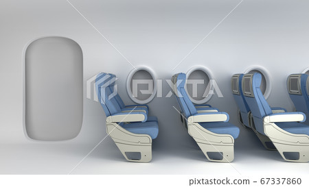 Simple Airplane travel concept empty passenger 67337860