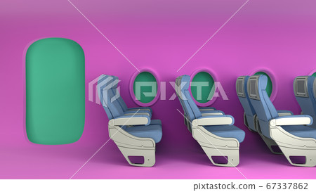 Simple Airplane travel concept empty passenger Simple Airplane travel concept empty passenger 67337862