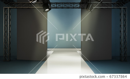 Empty fashion runway podium stage interior Empty fashion runway podium stage interior 67337864