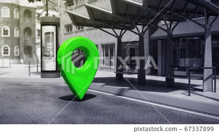 destination search cncept route planning point 67337899