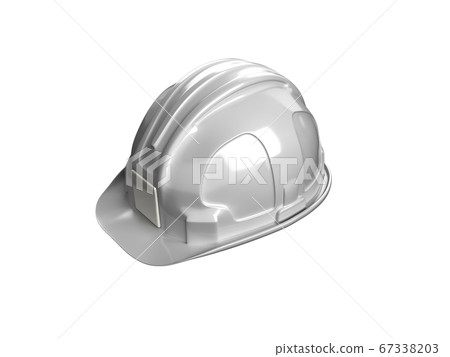White helmet simple construction presentation 67338203