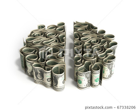 dollar bills laid out in the form of convolutions dollar bills laid out in the form of convolutions 67338206