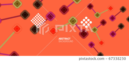 Abstract square dot connections, flat style multicolored geometric background for Wallpaper, Banner, Background, Card, Book Illustration, landing page or poster design Abstract square dot connections, flat style multicolored geometric background for Wallpaper, Banner, Background, Card, Book Illustration, landing page or poster design 67338230