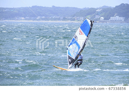 Tsukuihama, Yokosuka City (summer), a sacred place for windsurfing 67338856