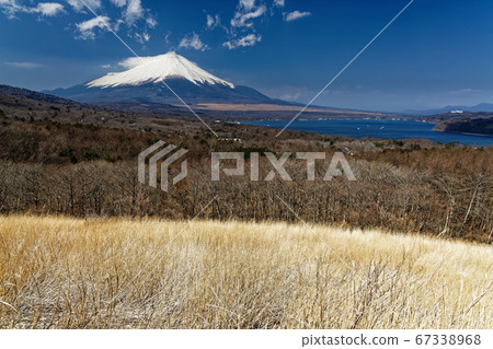 從全景看台看富士山和山中湖 從全景看台看富士山和山中湖 67338968