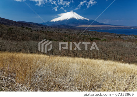 從全景看台看富士山和山中湖 從全景看台看富士山和山中湖 67338969