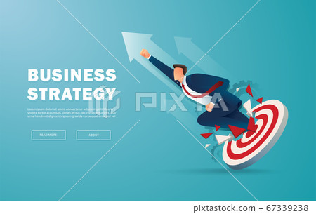 Businessman breakthrough the target archery to successful vector illustration Businessman breakthrough the target archery to successful vector illustration 67339238