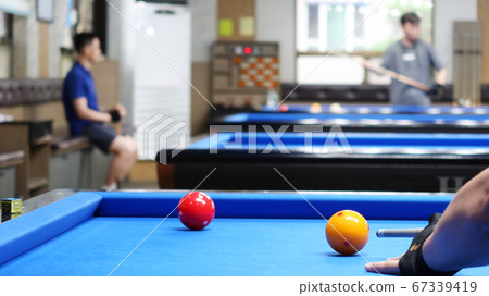 Indoor sports, billiard room, billiard balls 67339419