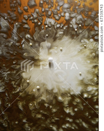 Image of putting milk in coffee 67339743