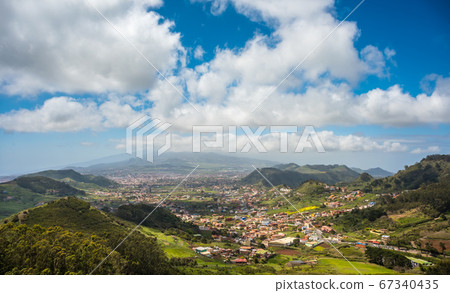Aerial view of village near La Laguna, Tenerife island, Canary 67340435