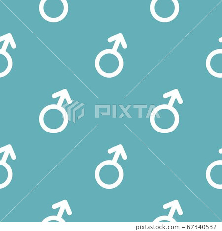 Male gender symbol pattern seamless blue 67340532