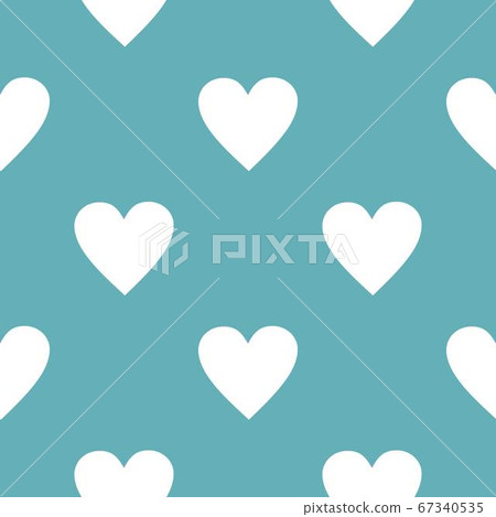 Heart pattern seamless blue 67340535