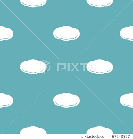 Cloud pattern seamless blue - Stock Illustration [67340537] - PIXTA