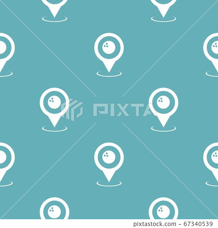Bowling pointer pattern seamless blue 67340539