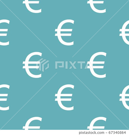 Euro symbol pattern seamless blue - Stock Illustration [67340864] - PIXTA