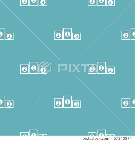 Podium pedestal pattern seamless blue 67340874