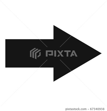 Arrow icon in black vector simple 67340938