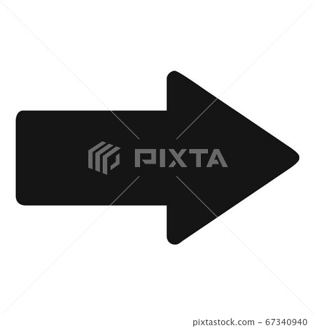 Arrow icon in black vector simple 67340940
