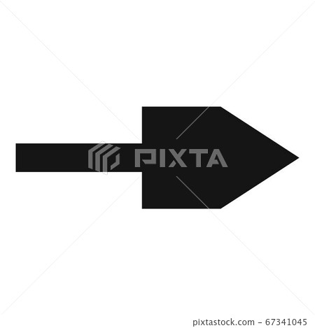 Arrow icon in black vector simple - Stock Illustration [67341045] - PIXTA