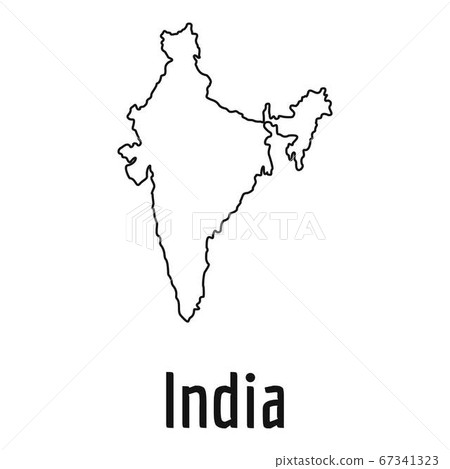 India map thin line vector simple 67341323