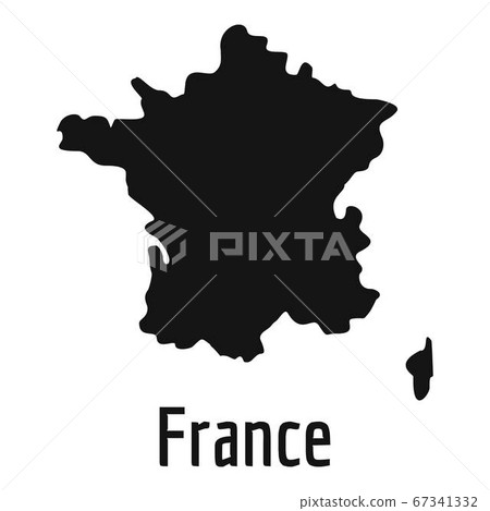 France map in black vector simple - Stock Illustration [67341332] - PIXTA