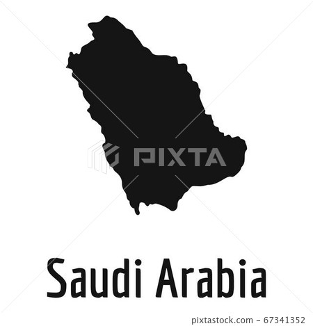 Saudi Arabia map in black vector simple Saudi Arabia map in black vector simple 67341352