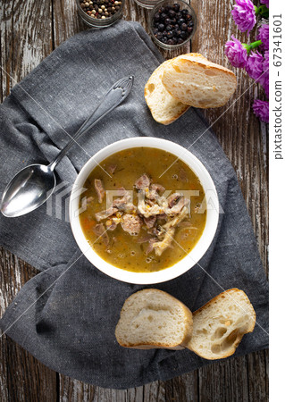 Hot tripe from chicken stomachs. 67341601