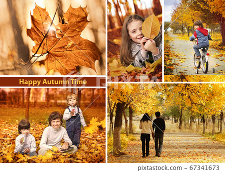 autumn time collage  landscape 67341673
