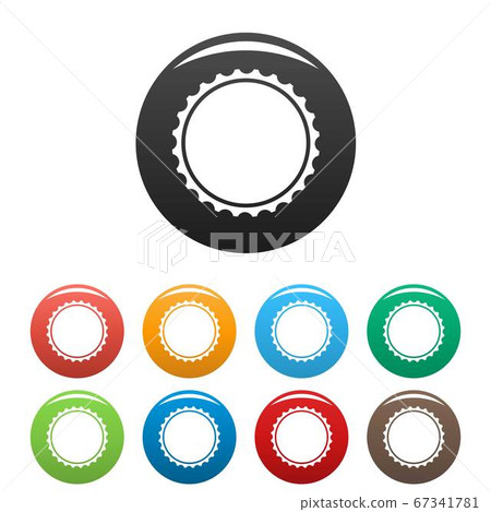 Beer cap icons set vector 67341781