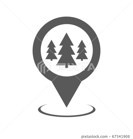 Forest map pointer icon vector simple Forest map pointer icon vector simple 67341908