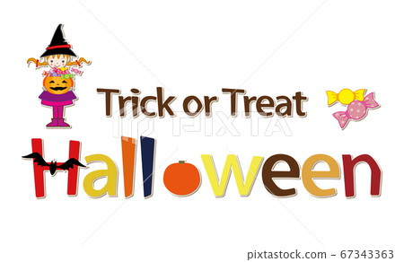 Halloween material applique style letter HAPPY HALLOWEEN 67343363