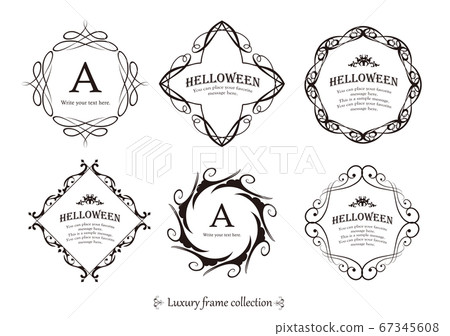 Halloween frame material, Happy Halloween, party, event, decoration material, vintage, ante Halloween frame material, Happy Halloween, party, event, decoration material, vintage, ante 67345608