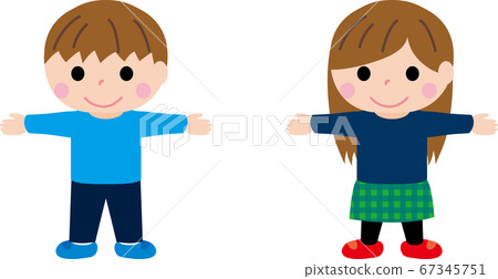 Child's social distance - Stock Illustration [67345751] - PIXTA