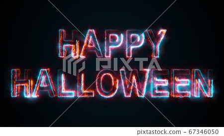 The text Happy Halloween, computer generated…. - Stock Illustration