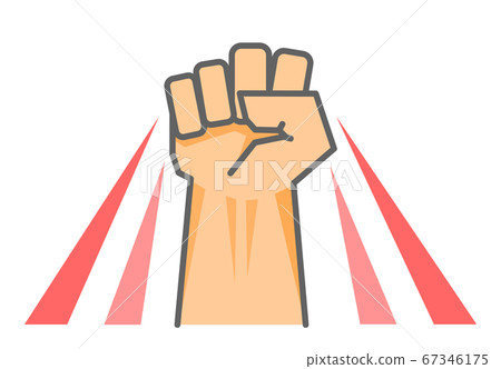 Strong man's clenched fist 67346175