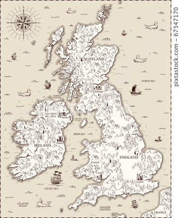 Vector old map, Great Britain Vector old map, Great Britain 67347170