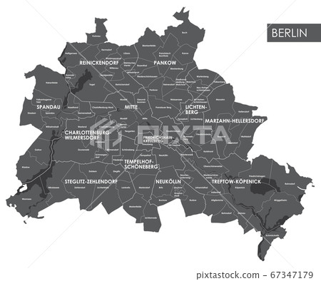 Vector map Berlin district Vector map Berlin district 67347179