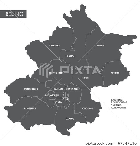 Vector map Beijing district Vector map Beijing district 67347180