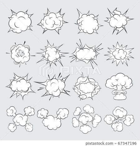 Set vector comic bubble 67347196