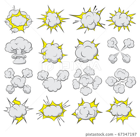 Set vector volumetric comic bubble 67347197