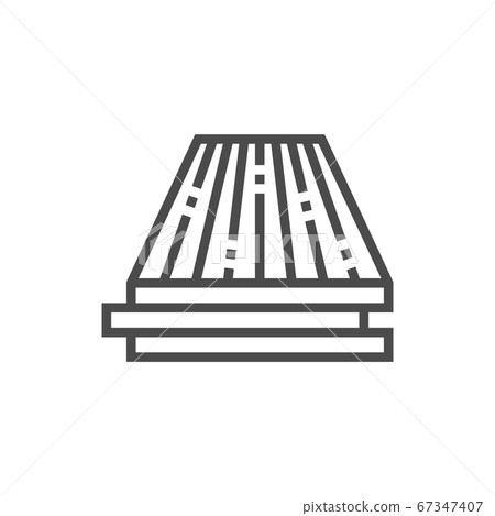 Wood floor and material vector icon set design on 67347407