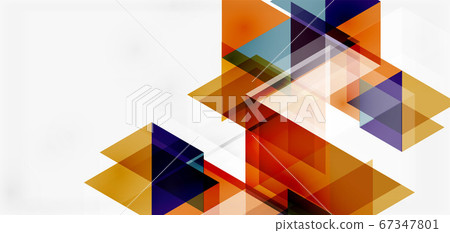 Geometric abstract background, mosaic triangle and hexagon shapes. Trendy abstract layout template for business or technology presentation, internet poster or web brochure cover, wallpaper Geometric abstract background, mosaic triangle and hexagon shapes. Trendy abstract layout template for business or technology presentation, internet poster or web brochure cover, wallpaper 67347801