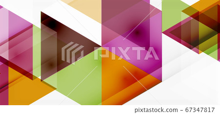 Geometric abstract background, mosaic triangle and hexagon shapes. Trendy abstract layout template for business or technology presentation, internet poster or web brochure cover, wallpaper 67347817